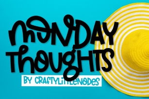 Monday Thoughts - A Quirky Thick Font Font Download