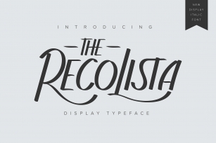 The Recolista | Display Typeface Font Download