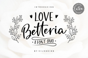 Love Betteria a Lovely Font Duo Font Download