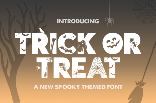 Trick or Treat Silhouette Font Font Download