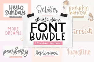 Font Bundle - Handwritten Fonts for Crafters - Almost Autumn Font Download