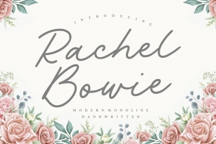 Rachel Bowie Modern Monoline Handwritten Font Font Download