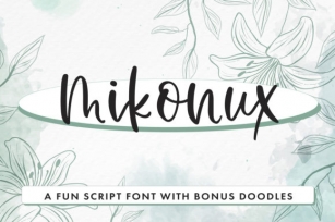 Mikonux a Fun Script with Doodles Font Download