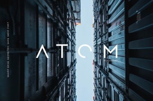 Atom - Sharp edge Future Scifi font Font Download
