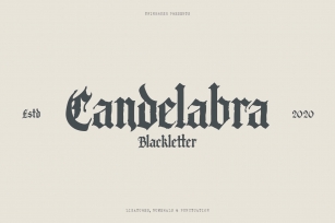 Candelabra Blackletter Font Font Download