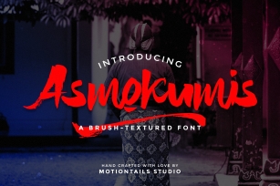 Asmokumis Textured Brush Font Font Download