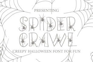 Hand Drawn Spider Font - Spider Crawl for Fun Projects Font Download