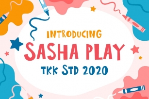 Sasha Play - all caps happy scandi font Font Download