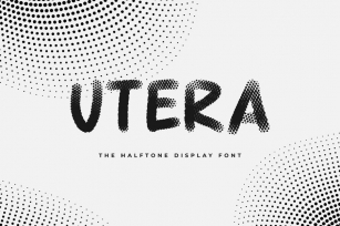 Utera - The Halftone Display Font Font Download