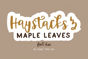 HAYSTACKS & MAPLE LEAVES Fall Font Duo Font Download