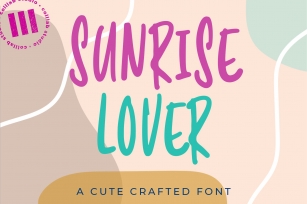 Sunrise Lover - A Cute Crafted Font Font Download