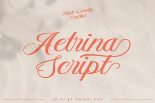 Aetrina Elegant Script Display Font Download
