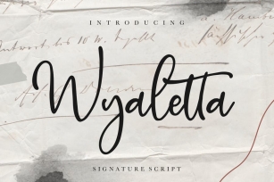 Wyaletta Signature Script Font Download