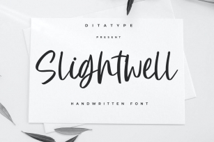 Slightwell - Modern Brush Font Font Download