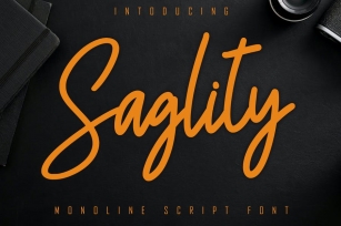 Saglity Monoline Script Font Font Download