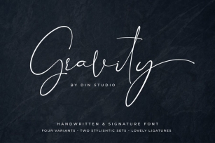 Gravity - Modern Signature Font Font Download