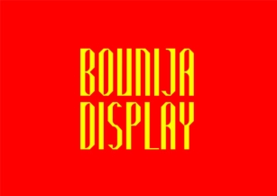 Bounija Display Font Download