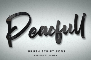 Peacfull | Brush Script Font Font Download