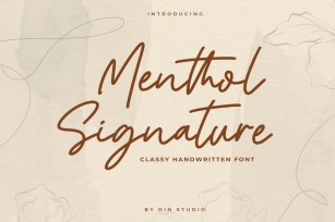Mentol Signature - Monoline Font Font Download