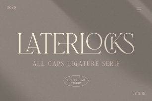 Laterlocks - All Caps Ligature Serif Font Download