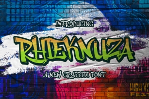 Rhieknuza - Graffiti Font Font Download