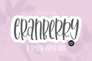 CRANBERRY a Stylish Brush Font Font Download