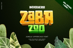 Zaba Zoo - Jungle Font with Text effect Font Download