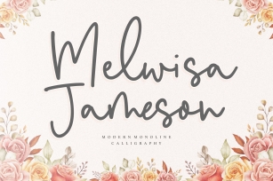 Melwisa Jameson Modern Monoline Calligraphy Font Font Download