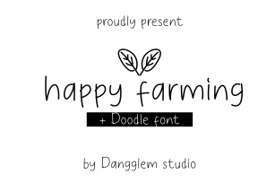 happy farming font bonus doodle font Font Download