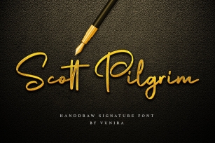 Scott Pilgrim | Handdraw Signature Font Font Download