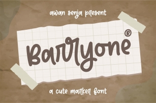 Barryone - Cute Marker Font Font Download