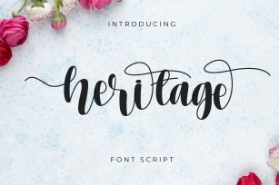 Heritage font script Font Download