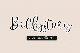 Billystory a Chic Handwritten Script Font Font Download