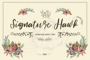 Signature Hawk - Script Font Font Download