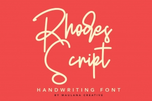 Rhodes Modern Script Signature Font Font Download
