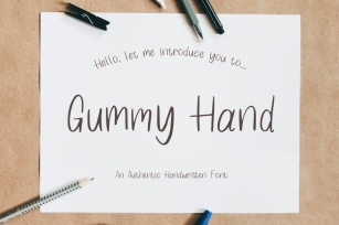 Gummy Hand - Authentic Handwritten Font Font Download