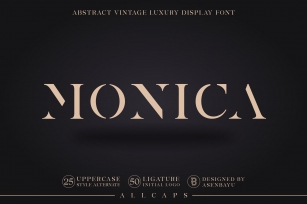 MONICA - Abstract Vintage Display Font Font Download
