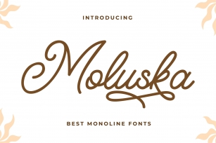 Moluska - Beautiful Monoline Fonts Font Download