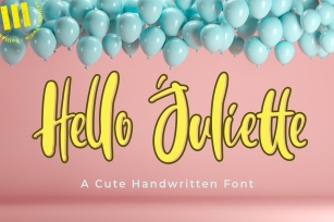 Hello Juliette - A Cute Handwritten Font Font Download