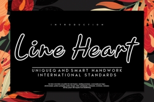 Line Heart Font Download