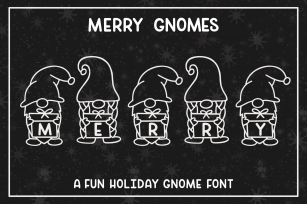 Merry Gnomes - A fun holiday gnome font Font Download
