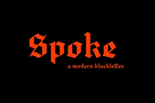 Spoke - Blackletter Typeface Font Download