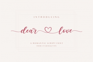 dear love | a romantic script font Font Download