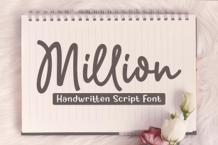 Million - Handwritten Script Font Font Download