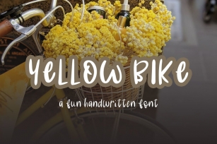 Yellow Bike - an odd handwritten font Font Download