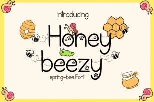 Honey Beezy - Spring Bee Font Font Download