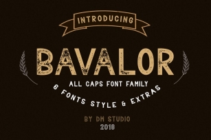 BAVALOR - ALL CAPS FONT FAMILY WITH EXTRAS Font Download
