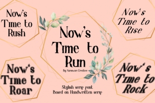 Now's Time to Run Font Download