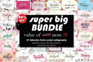 SUPER BIG BUNDLE Font Download