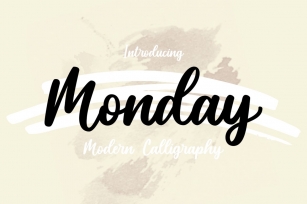 Monday modern calligraphy Font Download